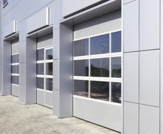 Панорамные ворота Алютех Alutrend в Тырныаузе